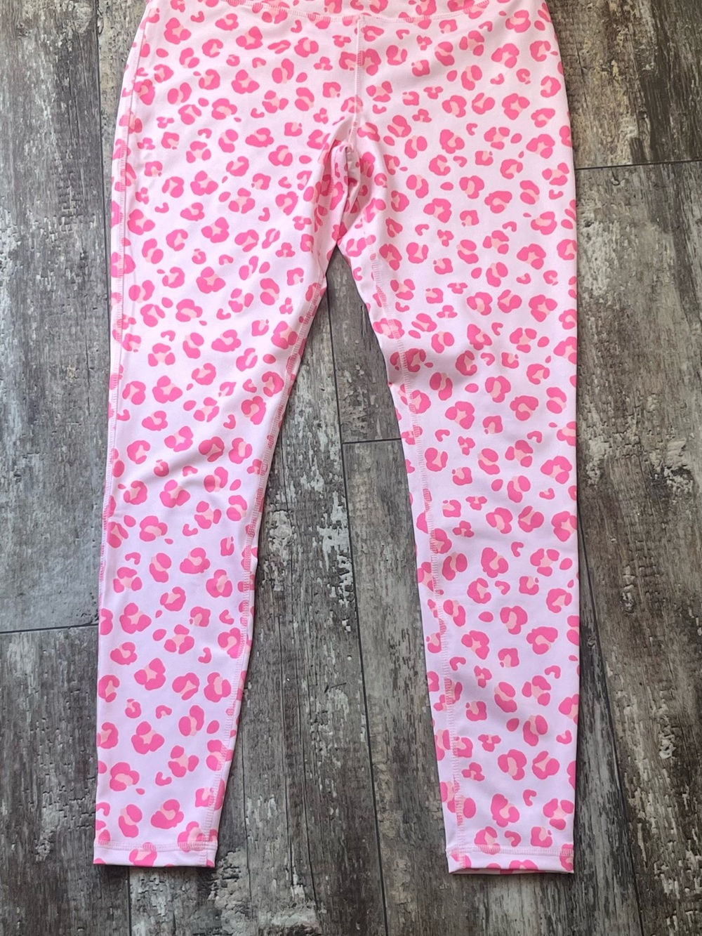 crown & ivy Pink Leopard Print Womens Leggings